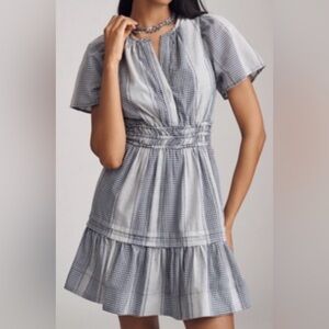 Anthropologie The Somerset Gingham Mini Dress | EUC | Sz S